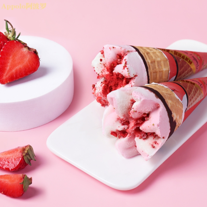 阿波罗甜筒-香草味+草莓味