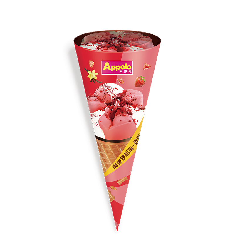 阿波罗甜筒-香草味+草莓味